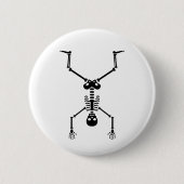 Funny skull doing handstand button (Vorderseite)
