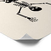 Funny skull doing handstand poster (Ecke)