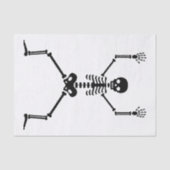Funny skull doing handstand seidenpapier (Vorderseite)