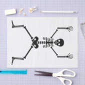 Funny skull doing handstand seidenpapier (Handwerk)