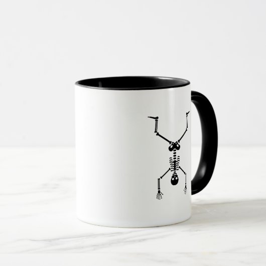 Funny skull doing handstand tasse (VorderseiteRechts)