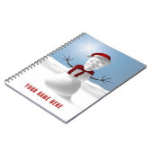Funny skull-head snowman. Personalized Notizblock (Linke Seite)