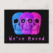 Funny Skull Heads Budget New Zuhause Googly Eyes Postkarte (Vorderseite)