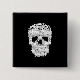 Funny Skull Kostüme Männer Frauen Bulldog Lover Ge Button