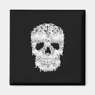 Funny Skull Kostüme Männer Frauen Bulldog Lover Ge Magnet