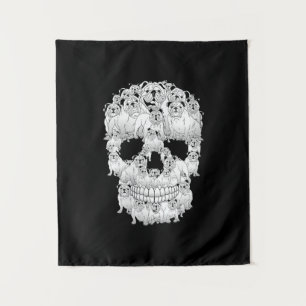 Funny Skull Kostüme Männer Frauen Bulldog Lover Wandteppich