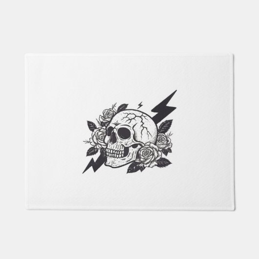 Funny Skull Lover Fußmatte (Vorderseite)