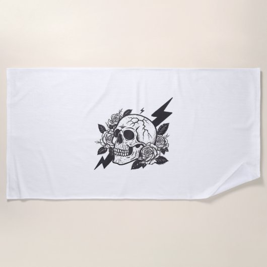 Funny Skull Lover Strandtuch (Vorderseite)
