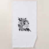 Funny Skull Lover Strandtuch (Vorderseite)