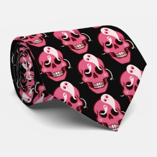 Funny Skull mit Ghosts Halloween Krawatte