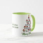Funny Skull Spooky Vibes Frohe Weihnachtsbaum Tasse (VorderseiteRechts)