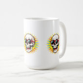 **Funny Skull With Sunglasses – Cartoon Laughing S Kaffeetasse (VorderseiteRechts)