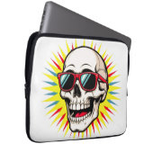 **Funny Skull With Sunglasses – Cartoon Laughing S Laptopschutzhülle (Vorne Rechts)