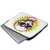 **Funny Skull With Sunglasses – Cartoon Laughing S Laptopschutzhülle (Vorne Knopf)