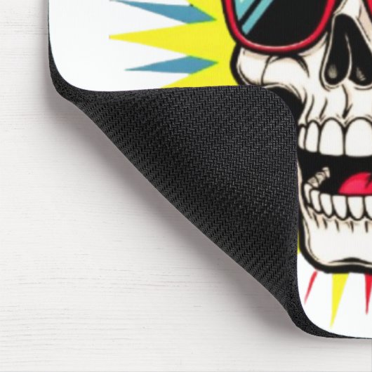 **Funny Skull With Sunglasses – Cartoon Laughing S Mousepad (Ecke)