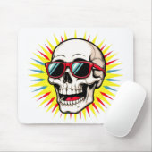 **Funny Skull With Sunglasses – Cartoon Laughing S Mousepad (Mit Mouse)