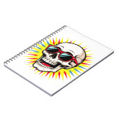 **Funny Skull With Sunglasses – Cartoon Laughing S Notizblock (Linke Seite)