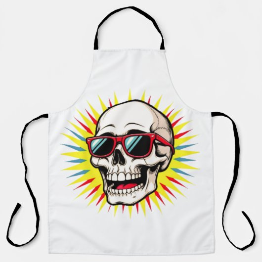 **Funny Skull With Sunglasses – Cartoon Laughing S Schürze (Vorderseite)