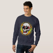 **Funny Skull With Sunglasses – Cartoon Laughing S Sweatshirt (Vorne ganz)