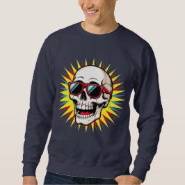 **Funny Skull With Sunglasses – Cartoon Laughing S Sweatshirt