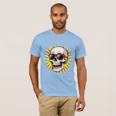 **Funny Skull With Sunglasses – Cartoon Laughing S T-Shirt (Vorne ganz)