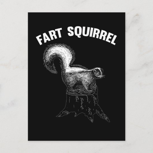 Funny Skunk Joke Squirrel Pun Postkarte (Vorderseite)