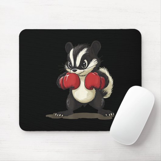 Funny Skunk Kostüm mit Boxhandschuhen für Jungen u Mousepad (Mit Mouse)