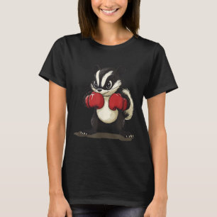 Funny Skunk Kostüm mit Boxhandschuhen für Jungen u T-Shirt