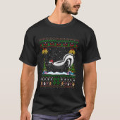 Funny Skunks Xmas Geschenk Weihnachtsmannmütze Ugl T-Shirt (Vorderseite)