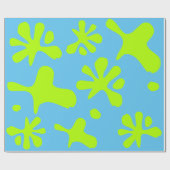 Funny sky blauer Neon grüne Schleime Farbe Splint  Geschenkpapier (Flach)