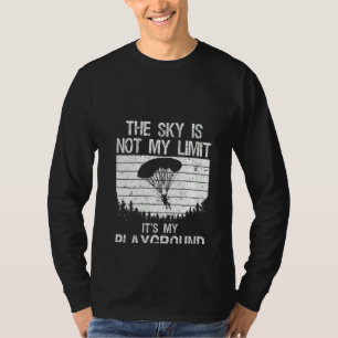 Funny Skydiving Art for Men Skydive L T-Shirt