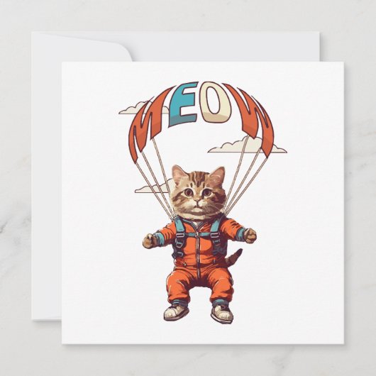 Funny Skydiving Cat (Vorderseite)