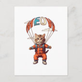 Funny Skydiving Cat Begleitkarte (Rückseite)