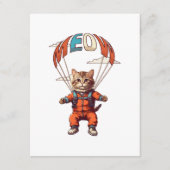 Funny Skydiving Cat Begleitkarte (Vorderseite)