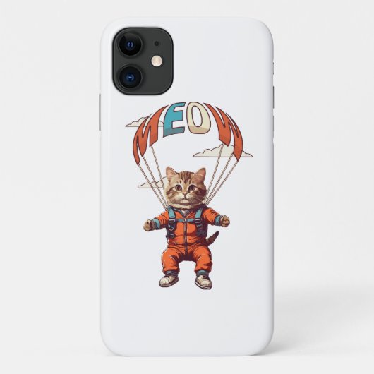Funny Skydiving Cat Case-Mate iPhone Hülle (Rückseite)