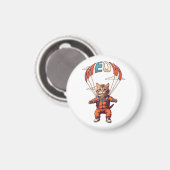 Funny Skydiving Cat Magnet (Vorderseite/Rückseite)