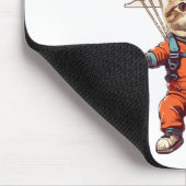 Funny Skydiving Cat Mousepad (Ecke)