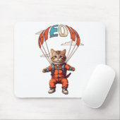 Funny Skydiving Cat Mousepad (Mit Mouse)