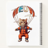 Funny Skydiving Cat Notizblock (Rückseite)