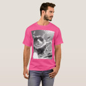 Funny Skydiving Cat Selfie mit Alien Ufos T-Shirt (Vorne ganz)