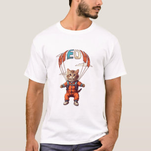 Funny Skydiving Cat T-Shirt