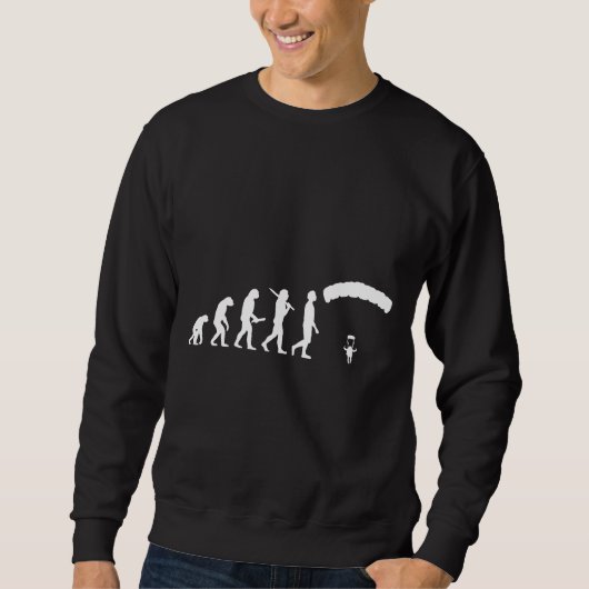 Funny Skydiving Evolution Gift for Skydivers Sweatshirt (Vorderseite)