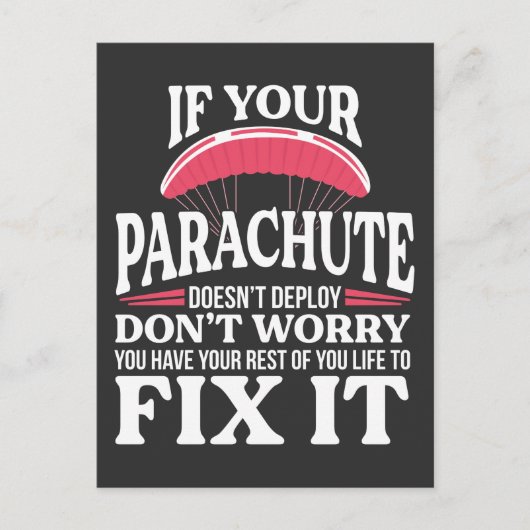 Funny Skydiving Geschenk Unglaublich witzig Skydiv Postkarte (Vorderseite)