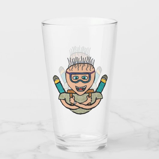 Funny Skydiving Glas (Rückseite)