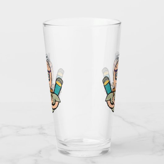 Funny Skydiving Glas (Rechts)