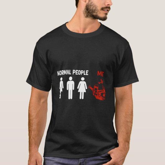 Funny Skydiving Normel Pepole Sky Dive T-Shirt (Vorderseite)