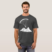 Funny Skydiving Skydiver Silhouette Paragliding T-Shirt (Vorne ganz)