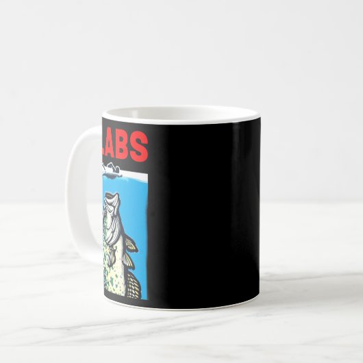 Funny Slab Famous Shark Movie Parody Slabs Crappie Kaffeetasse (Vorderseite Links)