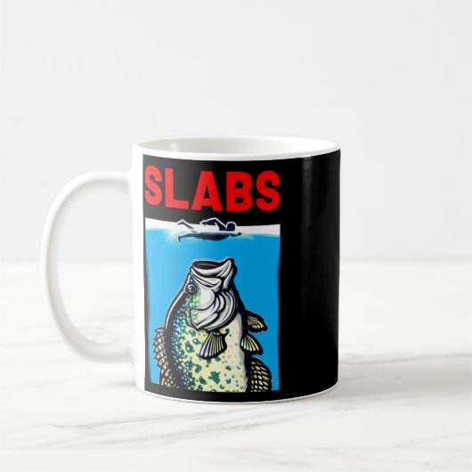 Funny Slab Famous Shark Movie Parody Slabs Crappie Kaffeetasse (Links)