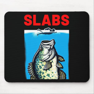 Funny Slab Famous Shark Movie Parody Slabs Crappie Mousepad